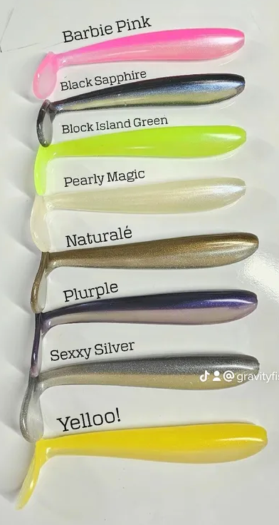 Gravity Tackle PaddleTail Soft Plastics