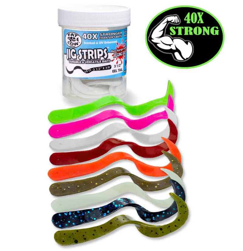 Fat Cow Eel Tail 3-1/2" Jig Strips