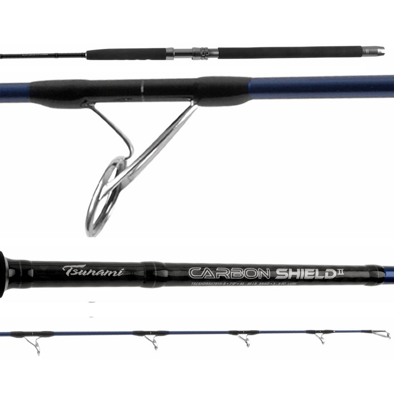 Tsunami Carbon Shield II Boat Spinning Rods